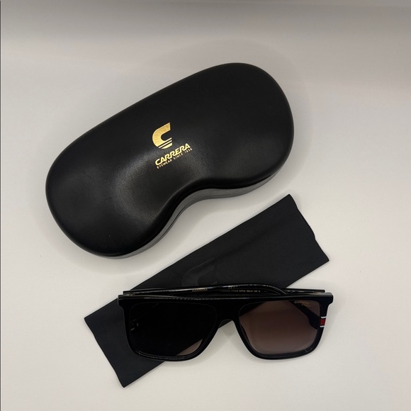 Carrera Black Sunglasses with Gold Accents